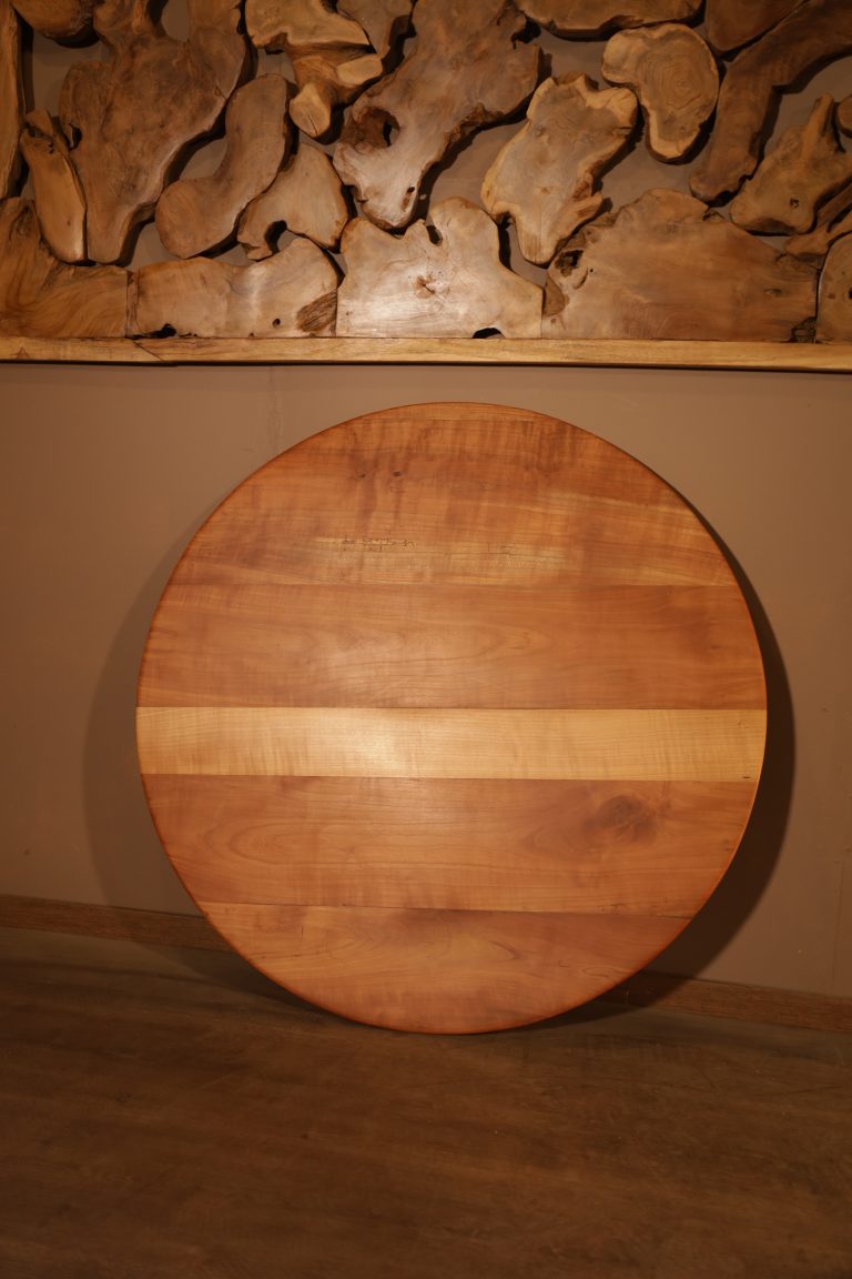 Plateau de table en bois massif rond