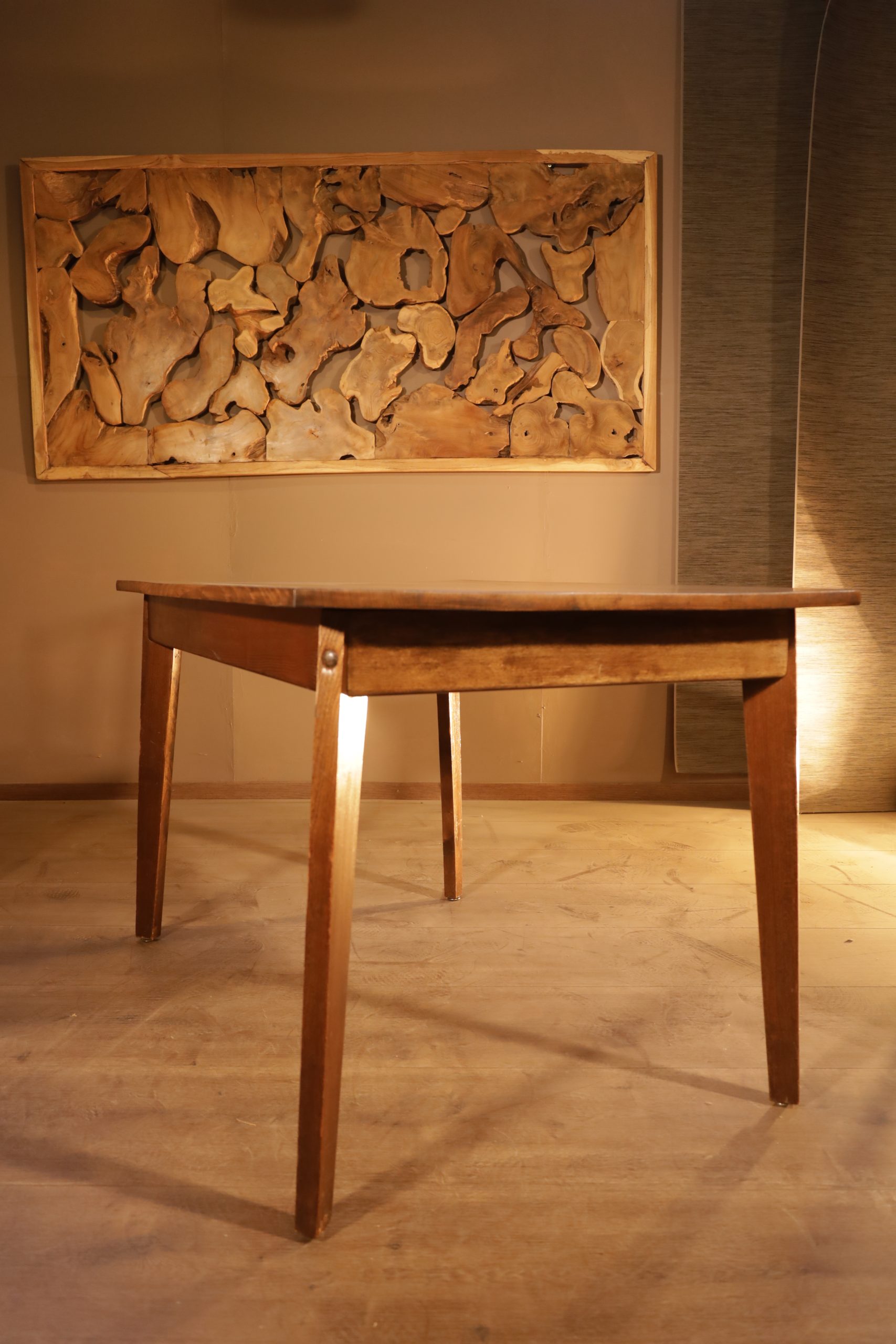 Table de bistrot en hêtre massif - 180 × 78 cm - 1/4 pce