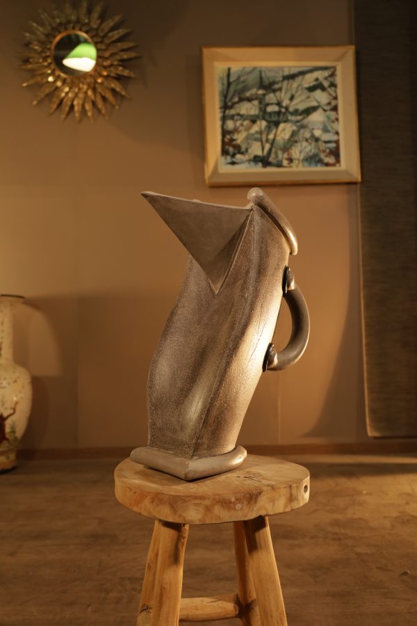Sculptural stoneware jug