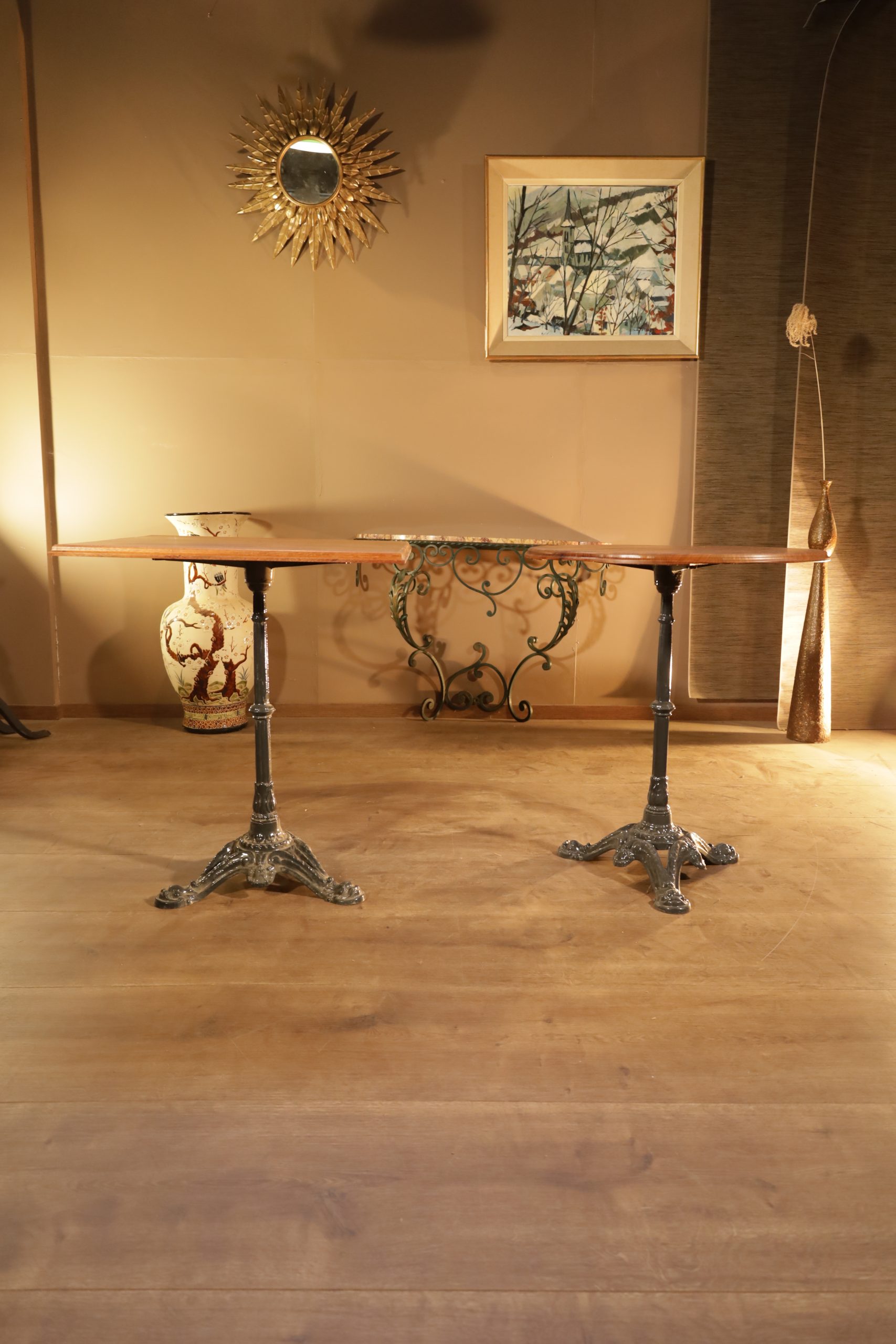 Tables de bistrot en acajou - 1/50 pc